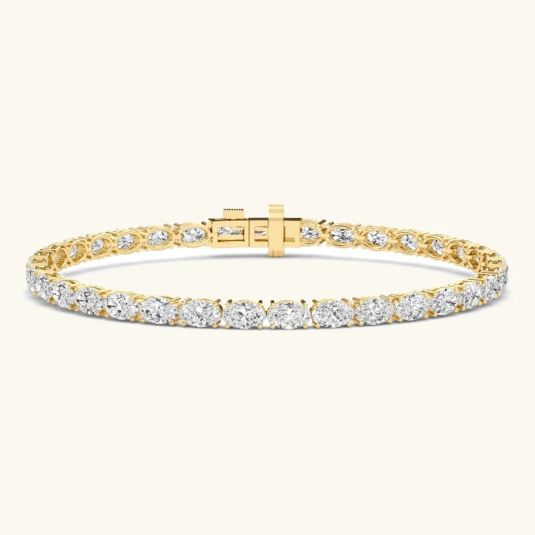 Parade Oval, Oval Tennis Bracelet in Yellow Gold, oval
