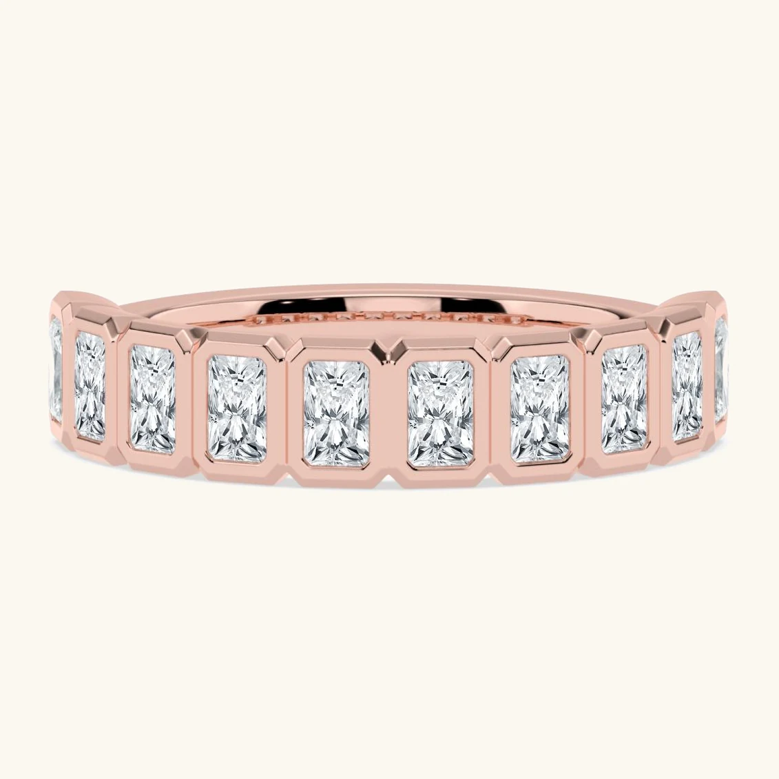 Pebble, Bezel Diamond Band
