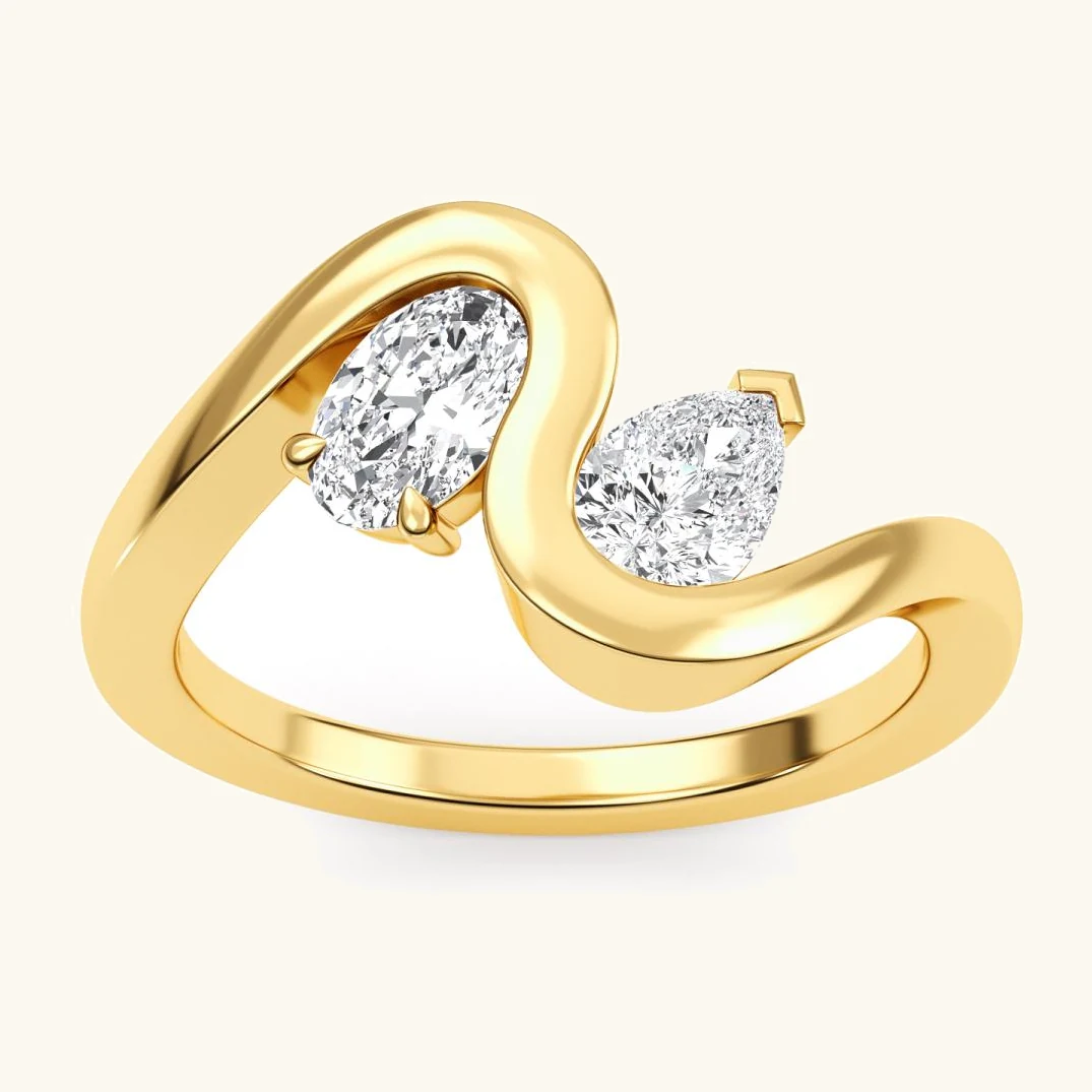 Tide, Two-Stone Bypass Ring