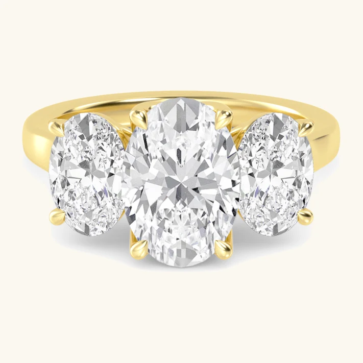 Story, Oval Three-Stone Ring