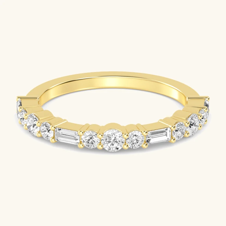 Verse, Round & Baguette Band