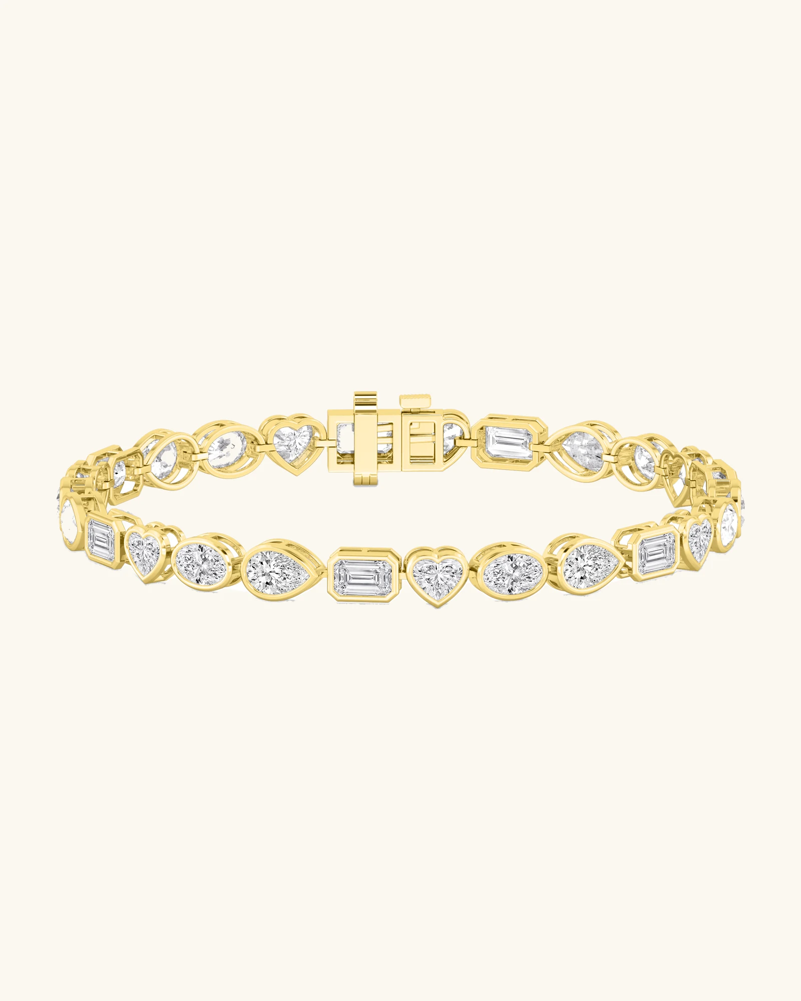 Furl, Mixed-Shape East-West Bezel Bracelet