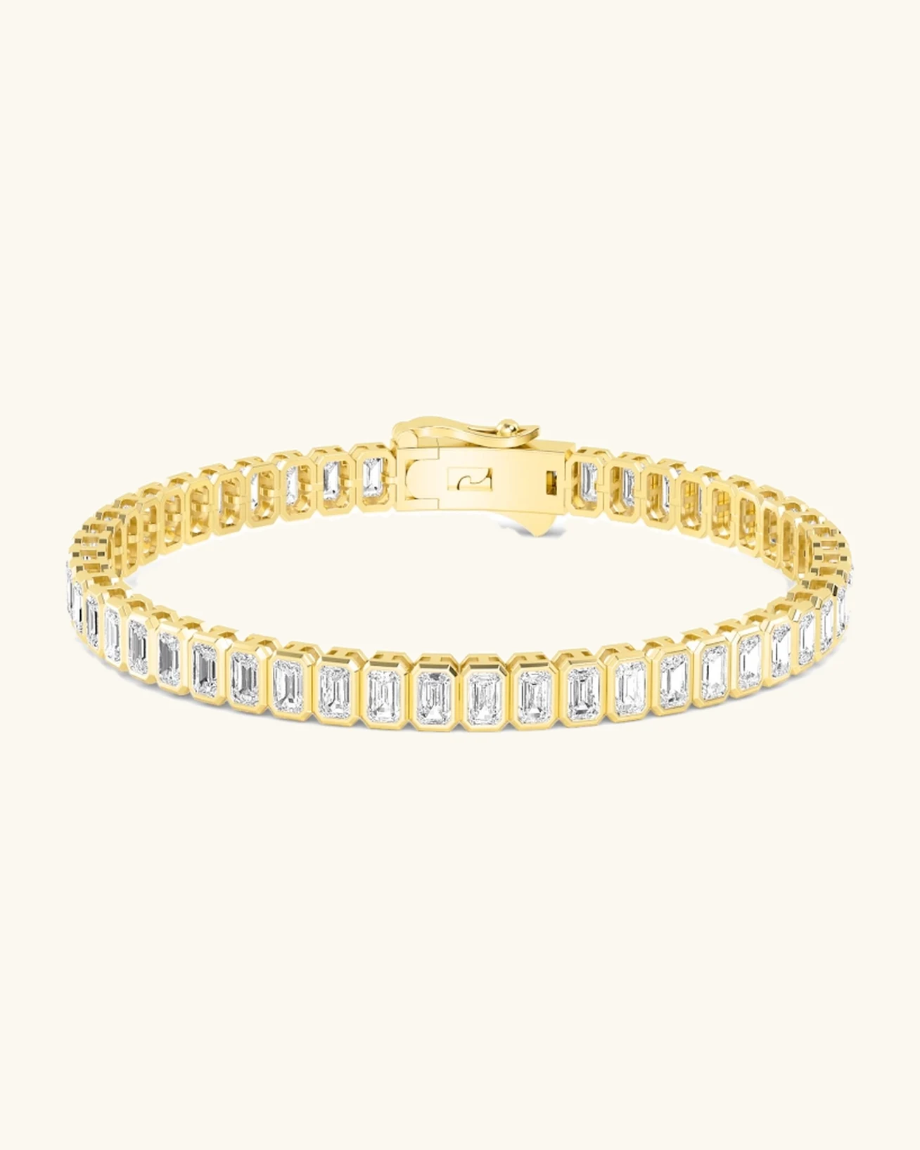 Gully, Emerald-Cut North-South Bezel Bracelet