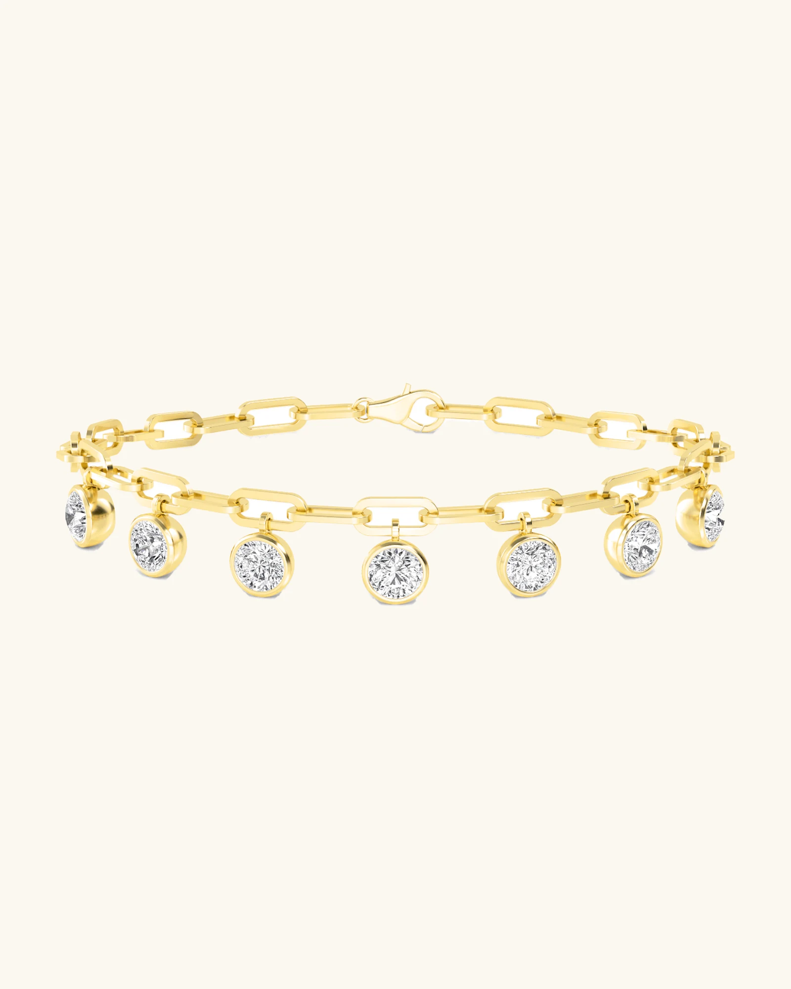 Sparrow, Round Drop Paperclip Bracelet