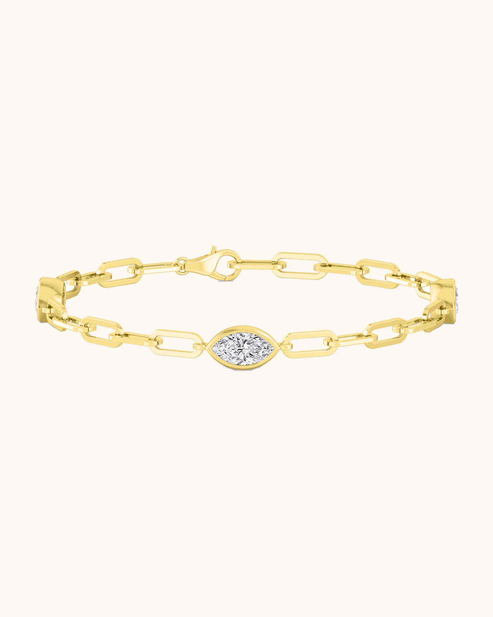 Thicket, Marquise Paperclip Bracelet