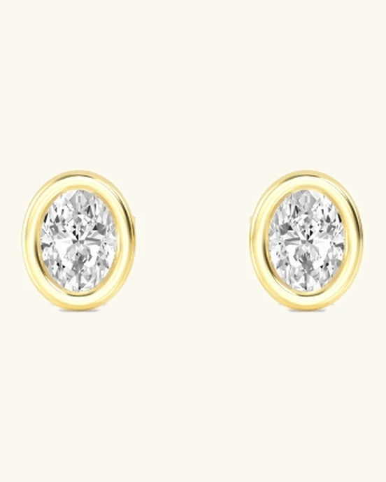 Gill, Oval Bezel Studs