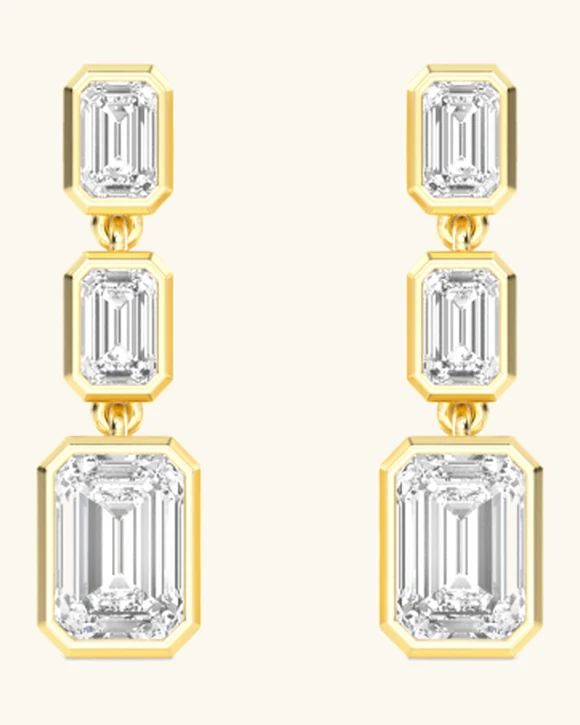 Mica, Emerald-Cut Bezel Drops