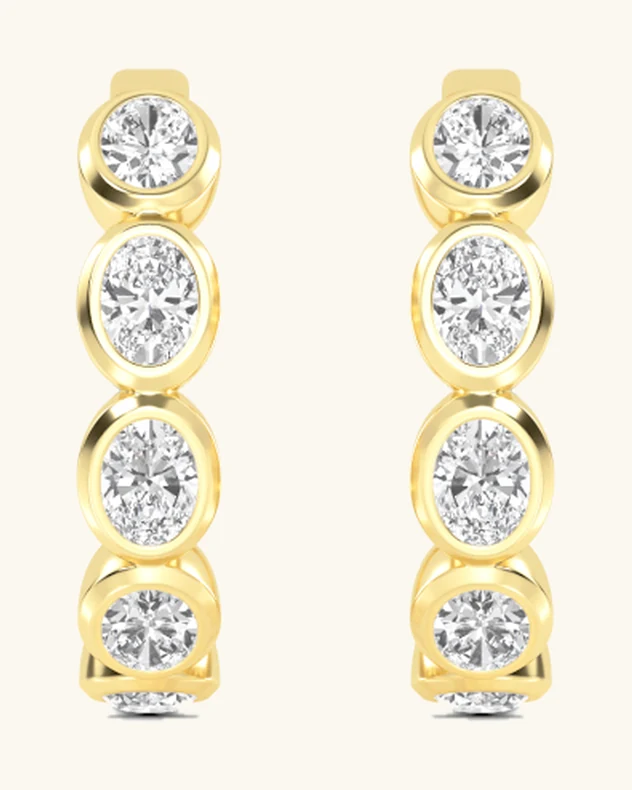 Harrow, Oval Bezel Hoops
