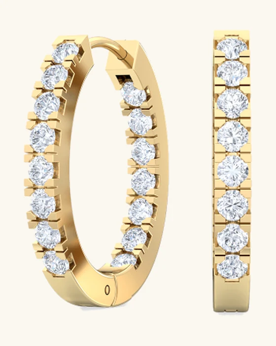 Echo, Lab-Grown Diamond Hoops