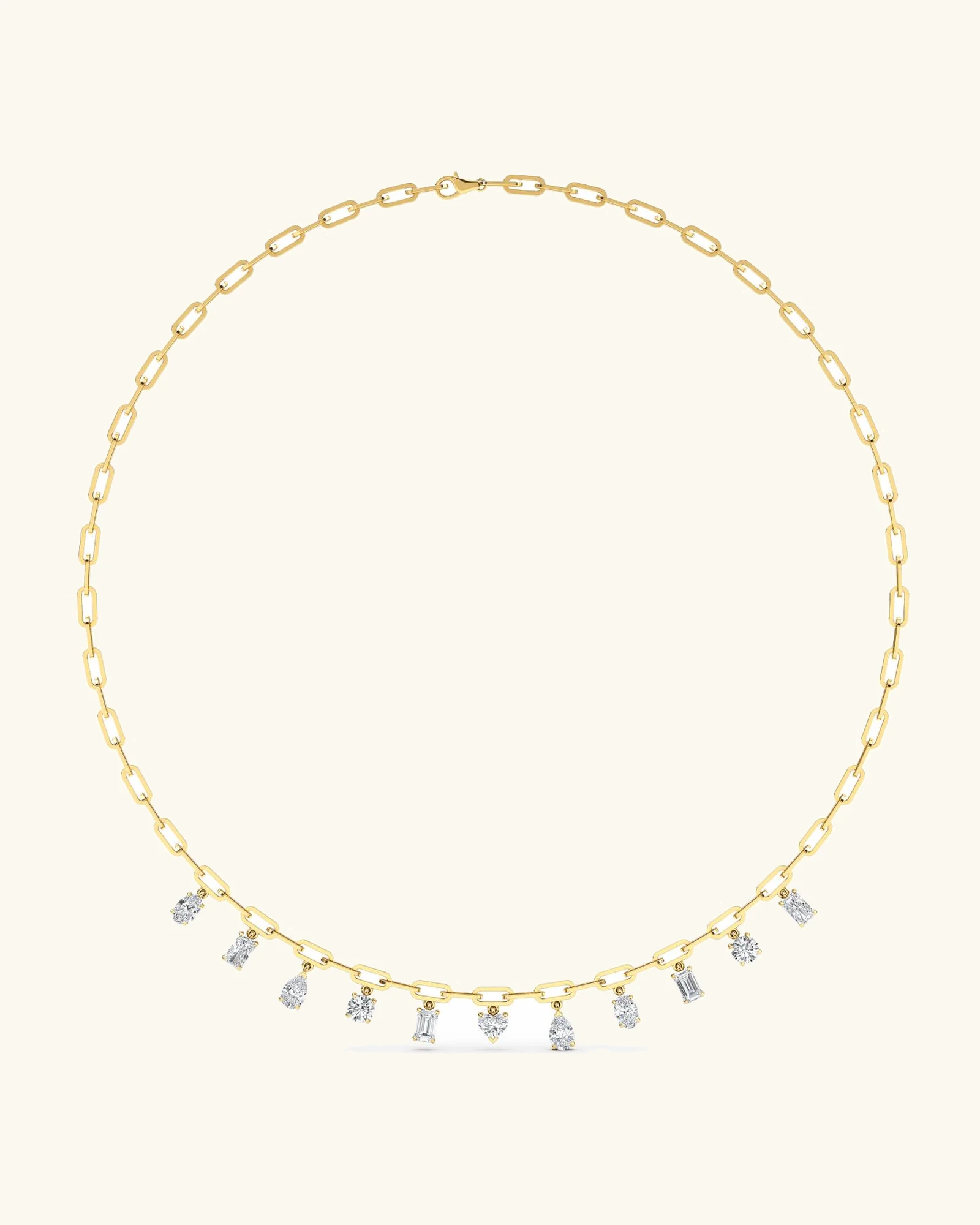Trace, Paperclip Drop Necklace