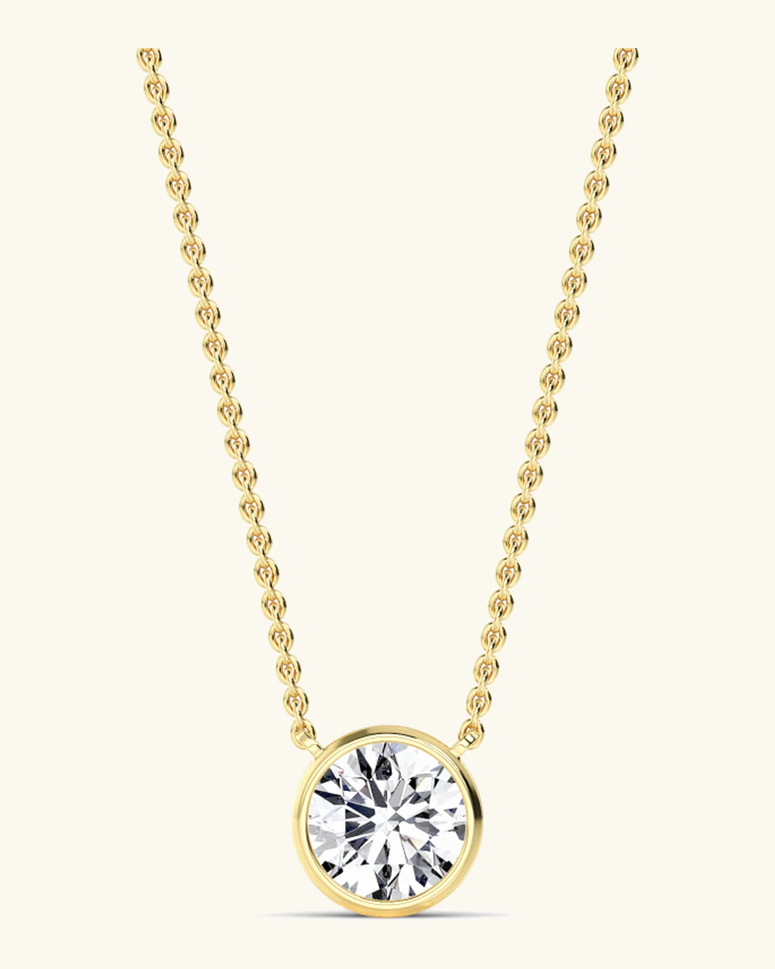 Halo, Round Bezel Pendant