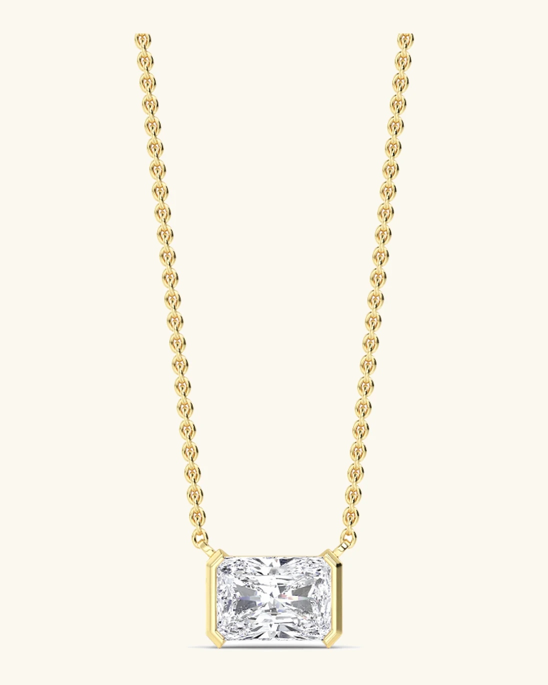 Sky, Radiant Half-Bezel Pendant