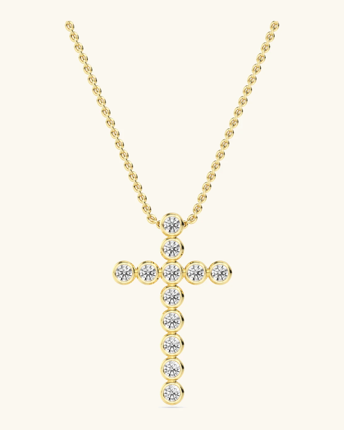Grace, Bezel Cross Pendant