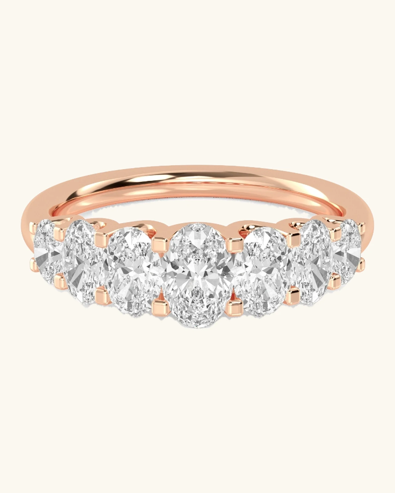 Dove, Seven-Stone Graduated Oval Band