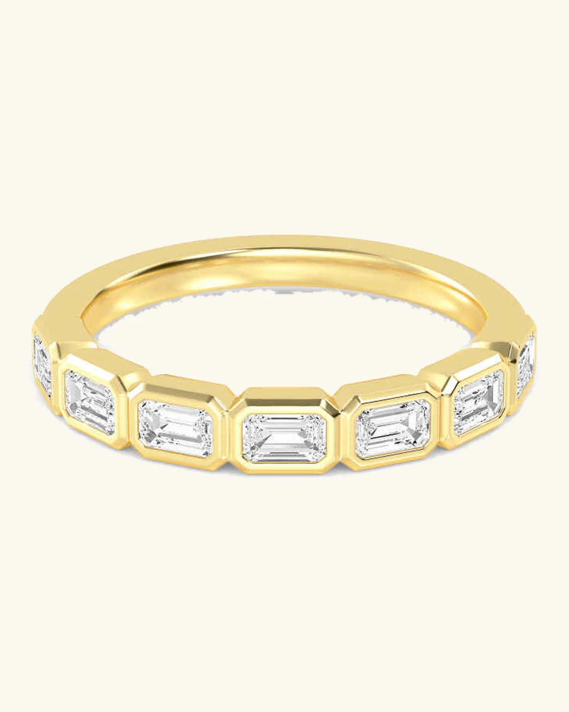 Calla, Emerald-Cut Bezel Band