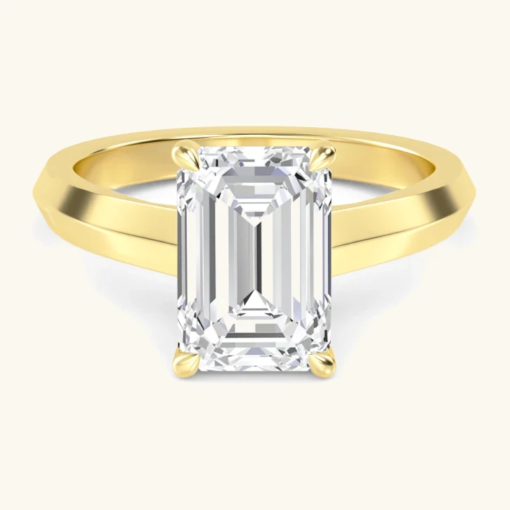 Cliff, Four Prong Radiant Solitaire in Yellow Gold, radiant