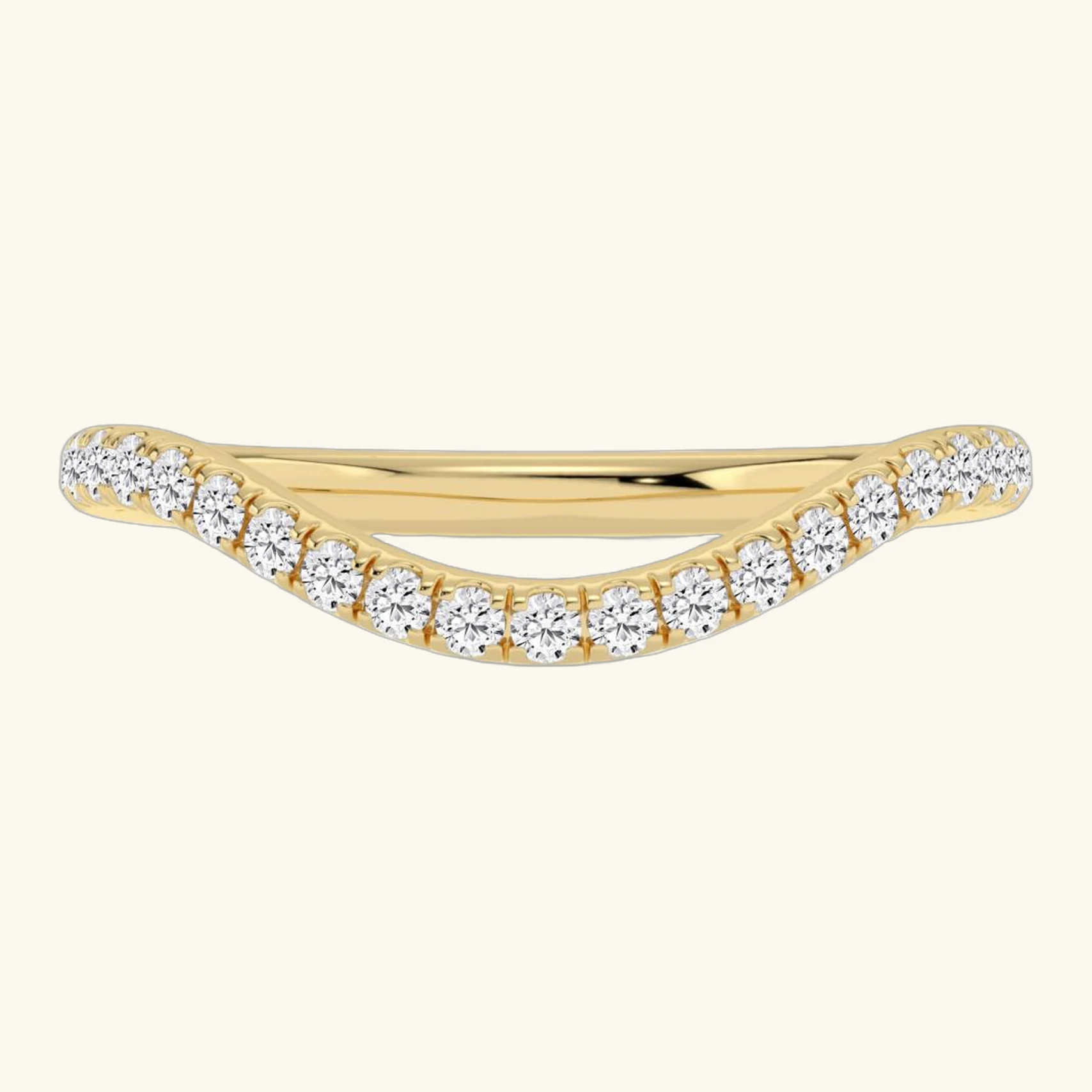 Beatrice, Curved Pavé Band