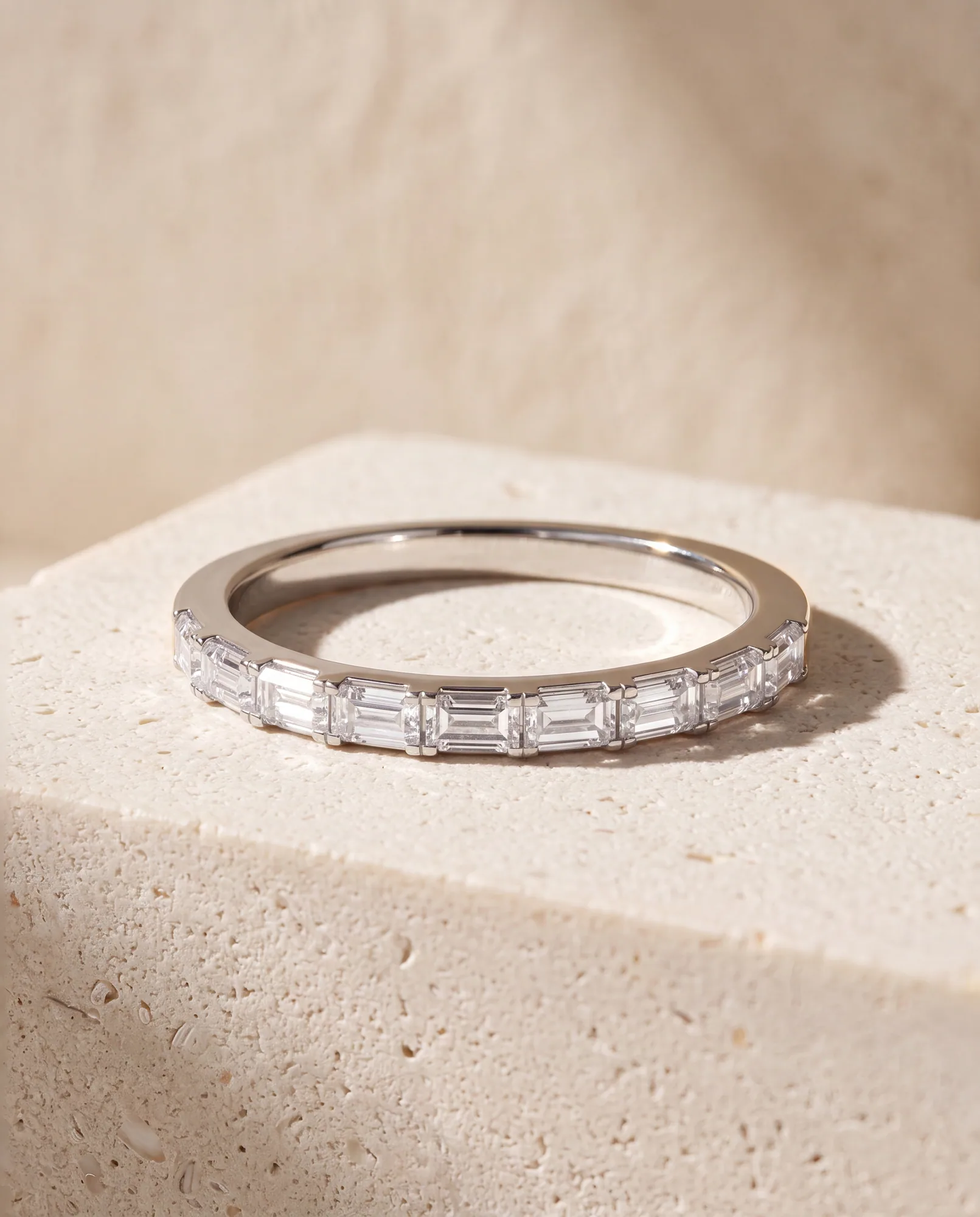 Steady, Baguette Band in White Gold, baguette