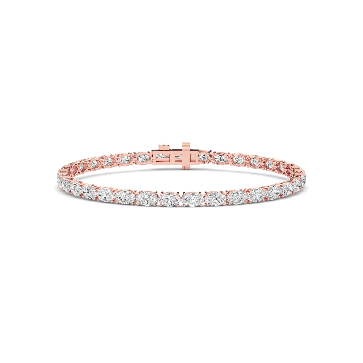 Parade Oval, Oval Tennis Bracelet in Rose Gold, oval, studio photo