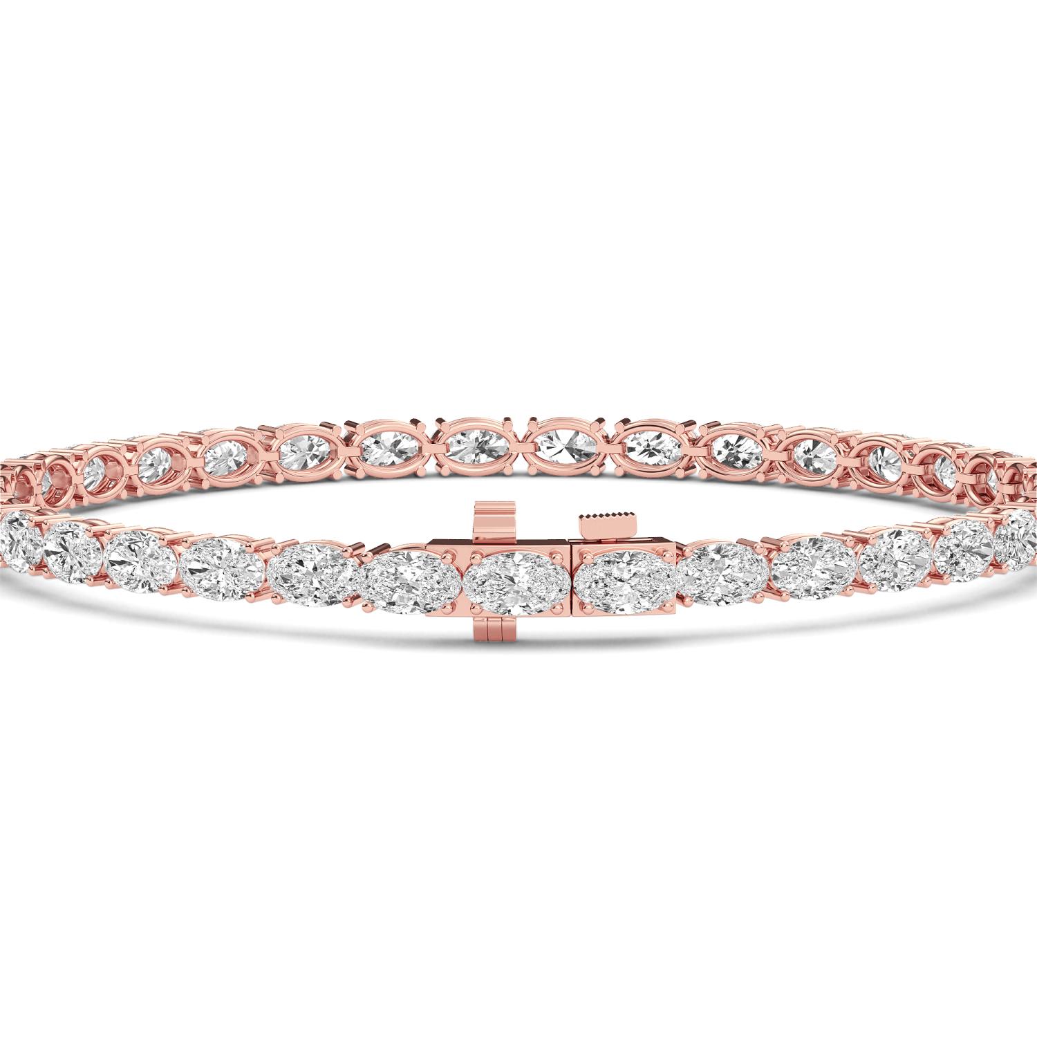 Parade Oval, Oval Tennis Bracelet in Rose Gold, oval, studio photo, alternate view
