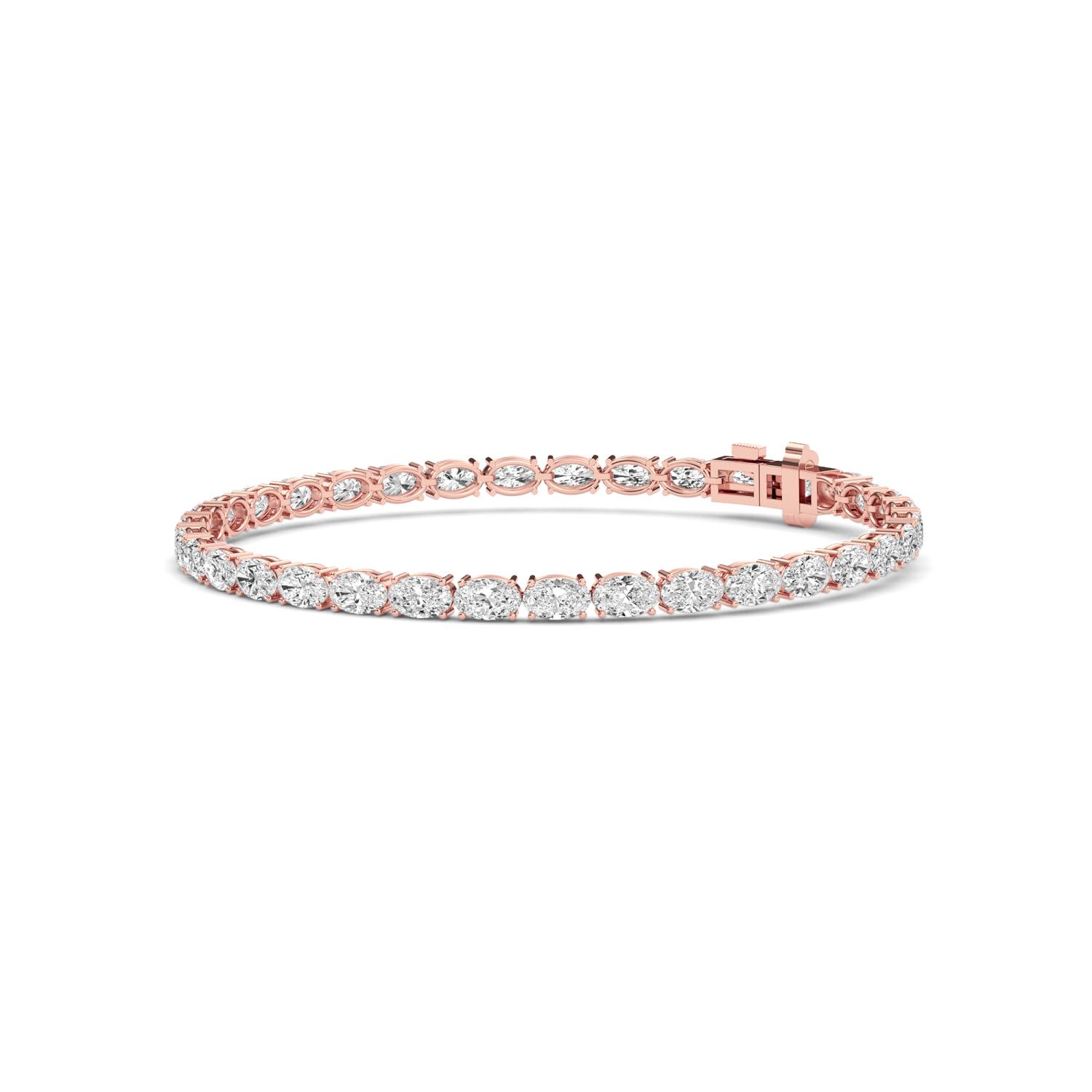Parade Oval, Oval Tennis Bracelet in Rose Gold, oval, studio photo, alternate view