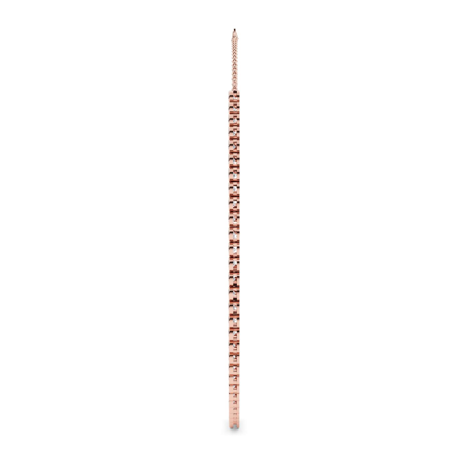 Pulse Round, Bezel Line Choker in Rose Gold, round, studio photo, alternate view