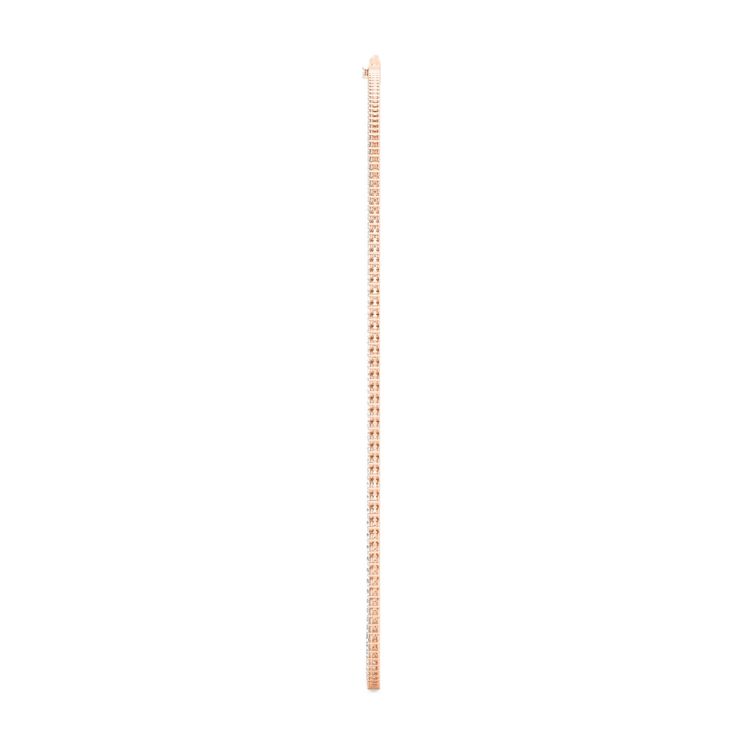 The Line, Riviera Necklace in Rose Gold, round, plain background, alternate view