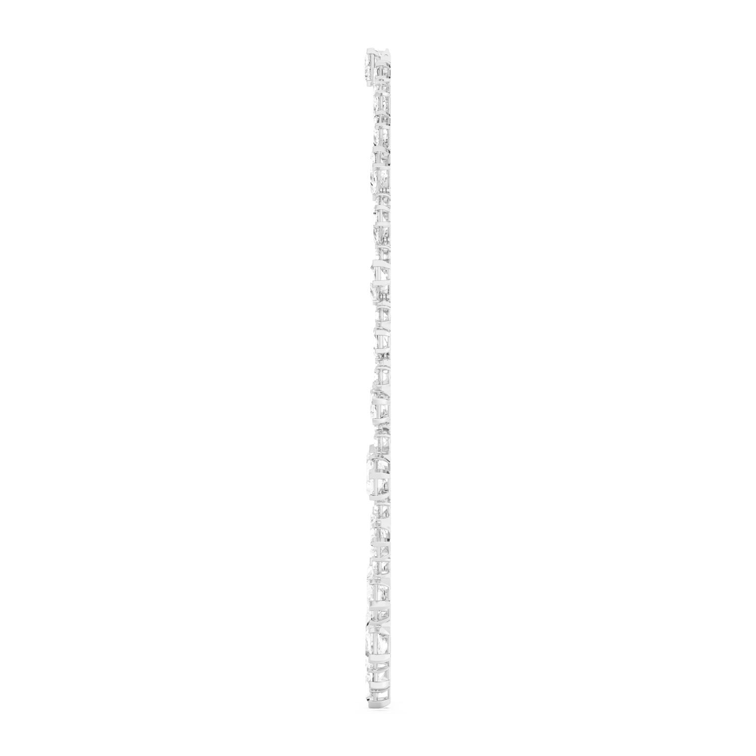 Seraphine, Graduated Lab-Grown Diamond Riviera in White Gold, plain background, alternate view