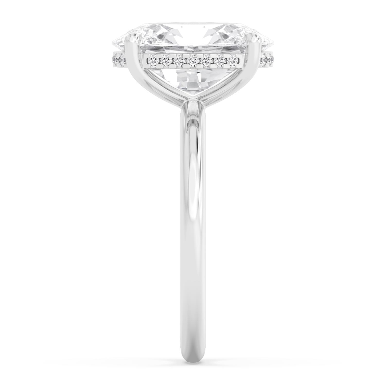 Finch, Oval Hidden-Halo Solitaire in White Gold, oval, plain background, alternate view