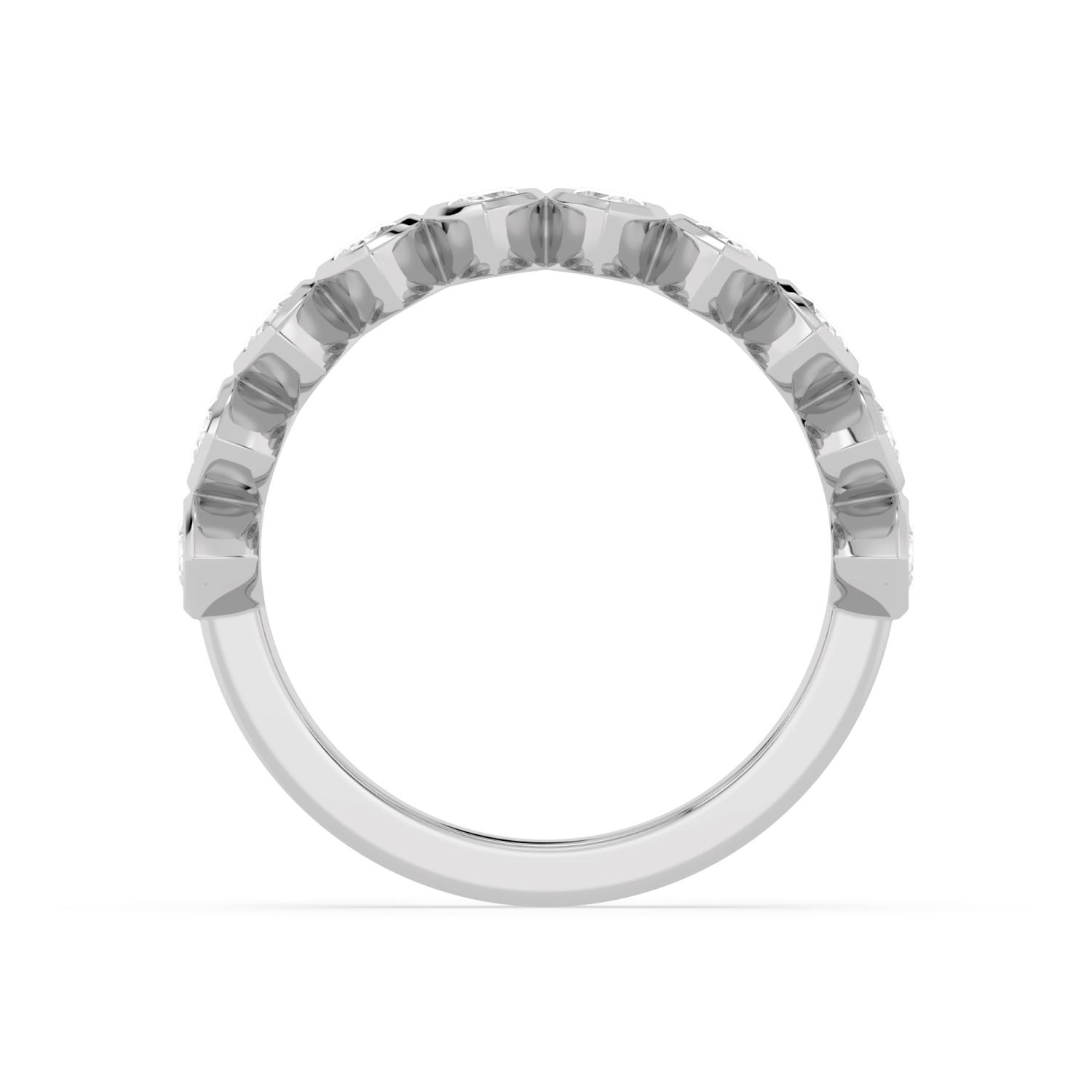 Brine, Marquise Bezel Band in White Gold, marquise, plain background, alternate view