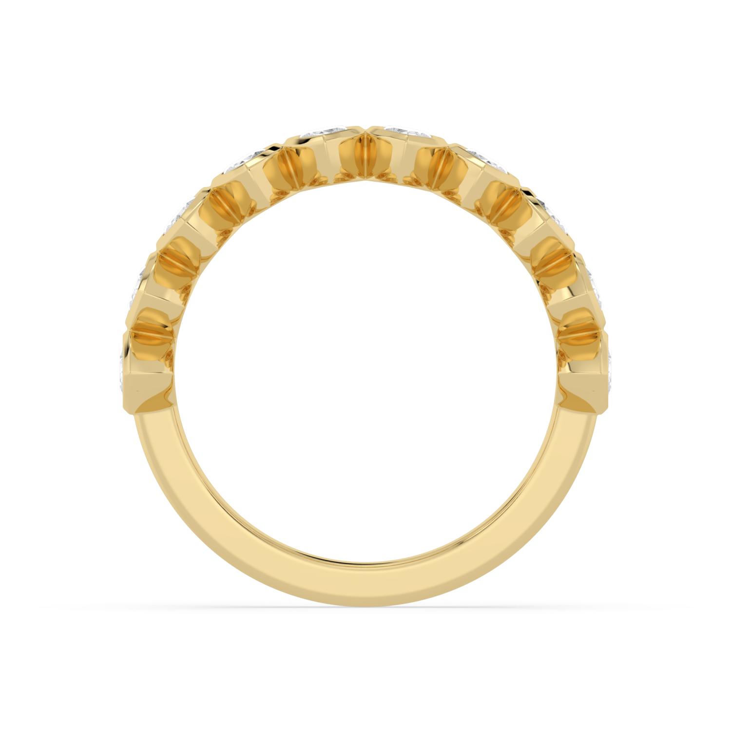 Pebble Marquise, Marquise Bezel Band in Yellow Gold, marquise, studio photo, alternate view