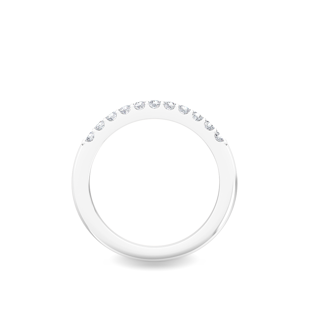 Always, Lab-Grown Diamond Band in White Gold, round, plain background, alternate view