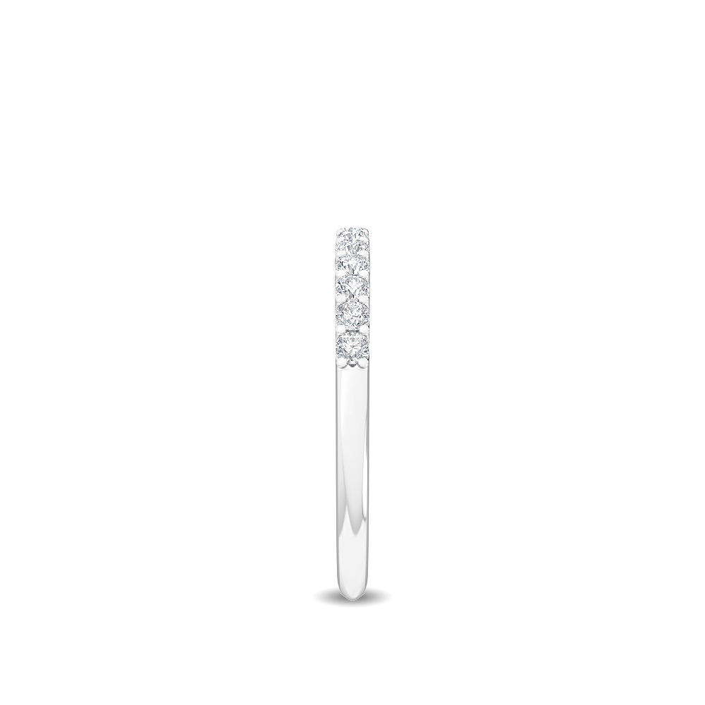 Always, Lab-Grown Diamond Band in White Gold, round, plain background, alternate view