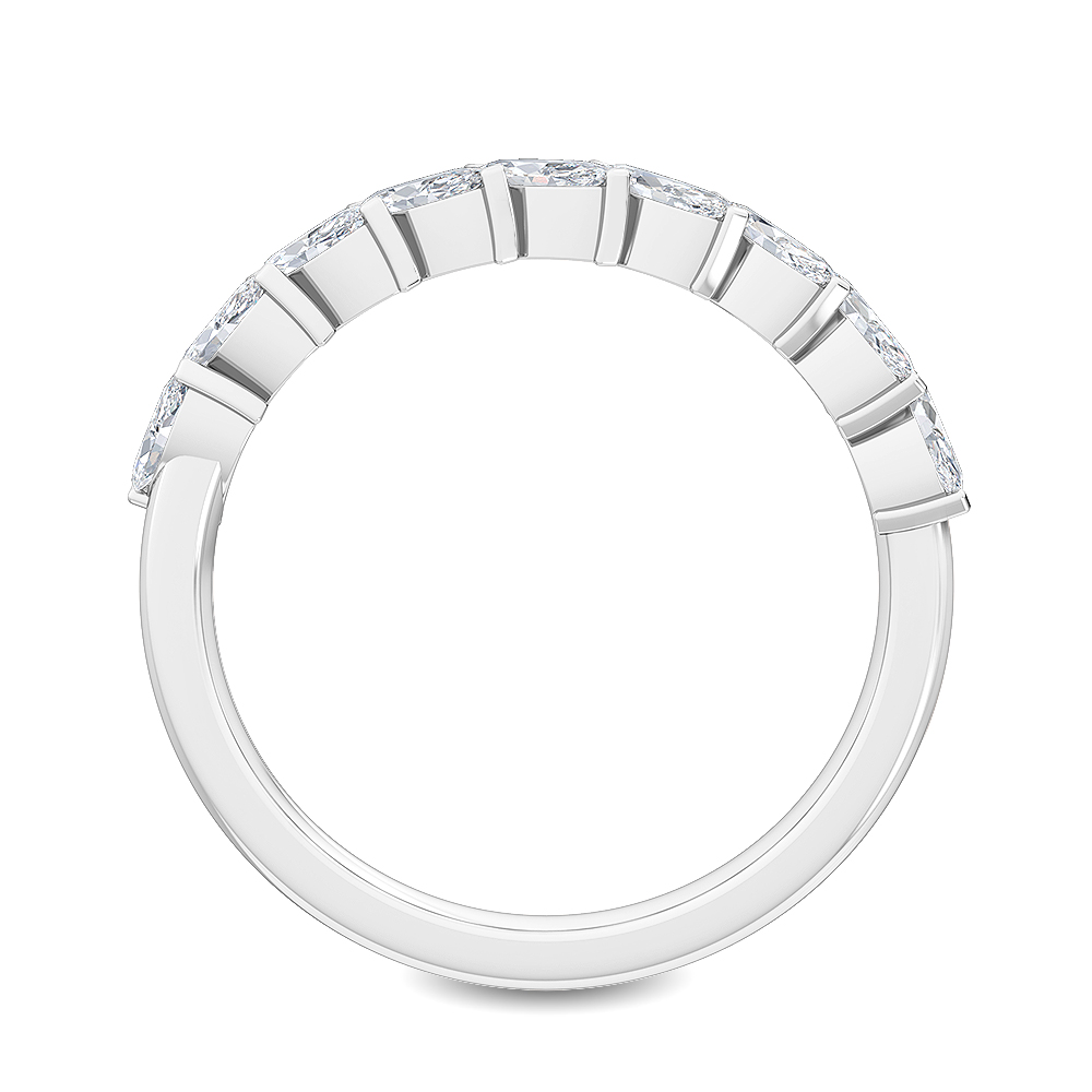 Aspen, Marquise Tip-to-Tip Band in White Gold, marquise, plain background, alternate view