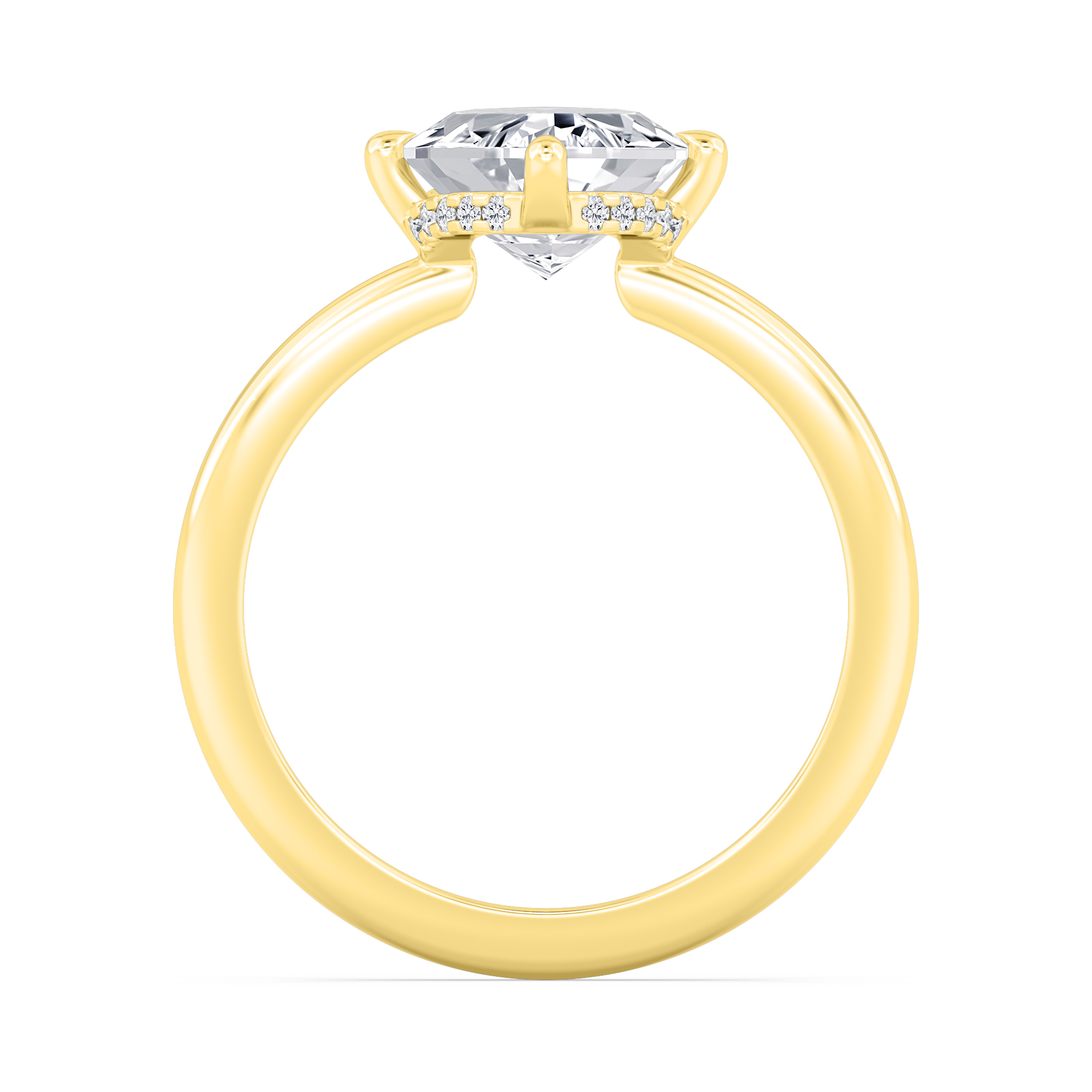 Bracken, Four Prong Oval Solitaire in Yellow Gold, oval, plain background, alternate view
