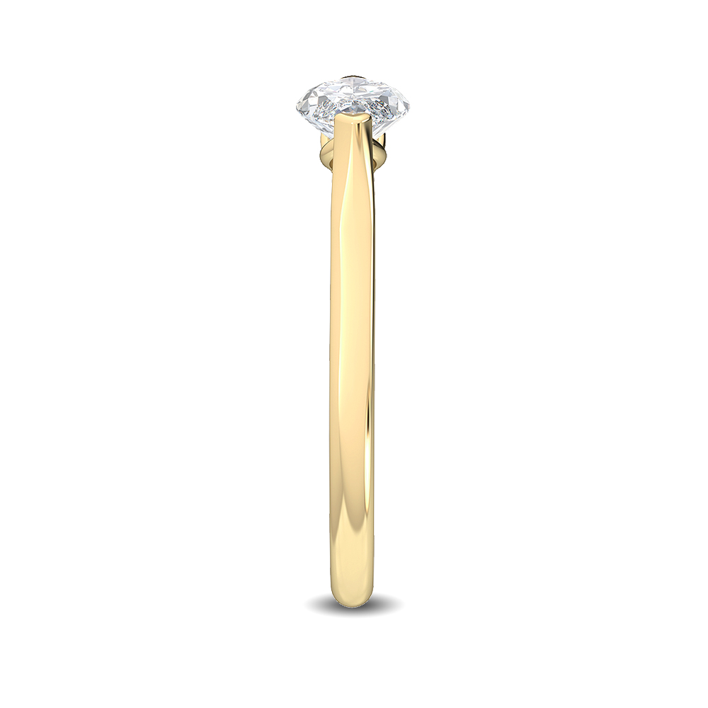 Solene, East-West Marquise Solitaire in Yellow Gold, marquise, plain background, alternate view